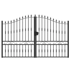 Castorama Portail Jardimat Fer Chaprais Noir - 300 X H.165/200 Cm