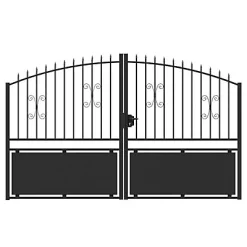 Castorama Portail Jardimat Métal Gordes Noir - 300 X H.150/170 Cm