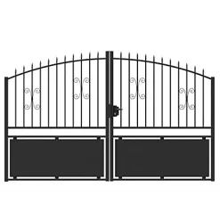 Castorama Portail Jardimat Métal Gordes Noir - 350 X H.150/170 Cm