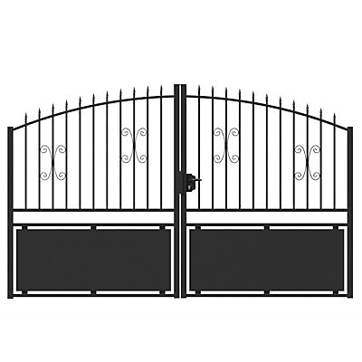 Castorama Portail Jardimat Métal Gordes Noir - 350 X H.150/170 Cm 3 Castorama Portail Jardimat Métal Gordes Noir - 350 X H.150/170 Cm