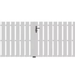 Castorama Portail Jardimat Pvc Arènes Blanc 9016 - 300 X H.140 Cm