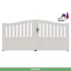 Castorama Portail Jardimat Pvc Arlay Chapeau De Gendarme Blanc 9016 - 350 X H.120/140 Cm