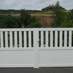 Castorama Portail Pvc Naussac Blanc - 300 X H.150 Cm