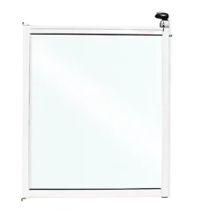 Castorama Portillon En Verre Pour Barrière De Piscine En Aluminium Blanc