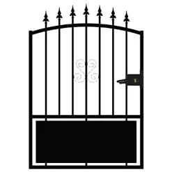 Castorama Portillon Fer Braga Noir - 100 X H.120 Cm