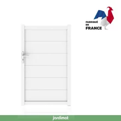 Castorama Portillon Jardimat Aluminium Chalon Blanc 9016 - 100 X H.167 Cm