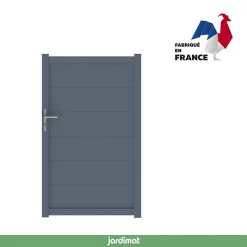 Castorama Portillon Jardimat Aluminium Chalon Gris 7016 - 100 X H.165 Cm
