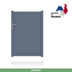 Castorama Portillon Jardimat Aluminium Courtrai Gris 7016 - 100 X H.146 Cm