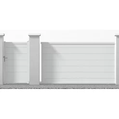 Castorama Portillon Jardimat Aluminium Frejus Blanc 9016 - 100 X H.170 Cm