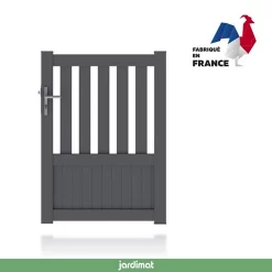 Castorama Portillon Jardimat Aluminium Garonne Gris 7016 - 100 X H.140 Cm