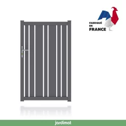 Castorama Portillon Jardimat Aluminium Genes Gris 7016 - 100 X H.152 Cm