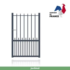 Castorama Portillon Jardimat Aluminium Landas Gris 7016 - 100 X H.160/180 Cm