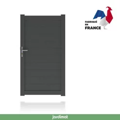 Castorama Portillon Jardimat Aluminium Lausanne Noir 2100 - 100 X H.165 Cm