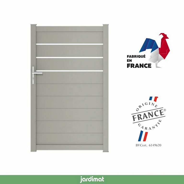 Castorama Portillon Jardimat Battant Aluminium Alpes Trio Gris Quartz - 100 X H.160 Cm 3 Castorama Portillon Jardimat Battant Aluminium Alpes Trio Gris Quartz - 100 X H.160 Cm