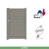 Castorama Portillon Jardimat Battant Aluminium Aquarelle Gris Quartz- 100 X H.170 Cm