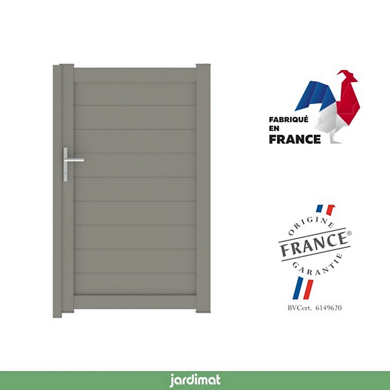 Castorama Portillon Jardimat Battant Aluminium Aquarelle Gris Quartz- 100 X H.170 Cm 3 Castorama Portillon Jardimat Battant Aluminium Aquarelle Gris Quartz- 100 X H.170 Cm