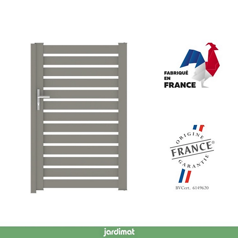 Castorama Portillon Jardimat Battant Aluminium Audelange Gris Quartz - 100 X H.164 Cm 3 Castorama Portillon Jardimat Battant Aluminium Audelange Gris Quartz - 100 X H.164 Cm