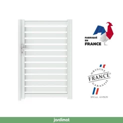 Castorama Portillon Jardimat Battant Aluminium Chamuse Blanc - 100 X H.164 Cm