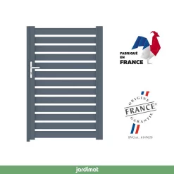 Castorama Portillon Jardimat Battant Aluminium Chamuse Gris Anthracite - 100 X H.164 Cm