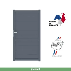 Castorama Portillon Jardimat Battant Aluminium Perth Gris Anthracite - 100 X H.185 Cm