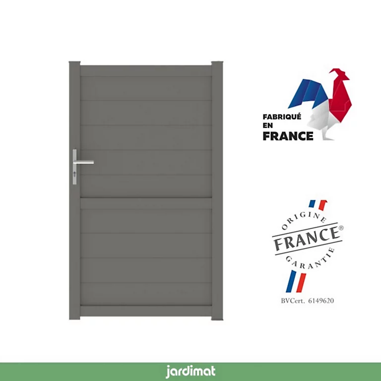 Castorama Portillon Jardimat Battant Aluminium Perth Gris Quartz - 100 X H.170 Cm 3 Castorama Portillon Jardimat Battant Aluminium Perth Gris Quartz - 100 X H.170 Cm