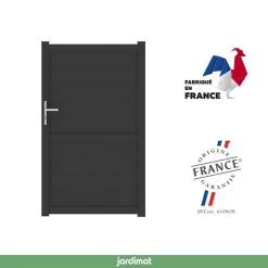 Castorama Portillon Jardimat Battant Aluminium Perth Noir - 100 X H.170 Cm