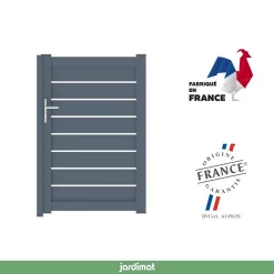Castorama Portillon Jardimat Battant Aluminium Pyla Gris Anthracite - 100 X H.154 Cm
