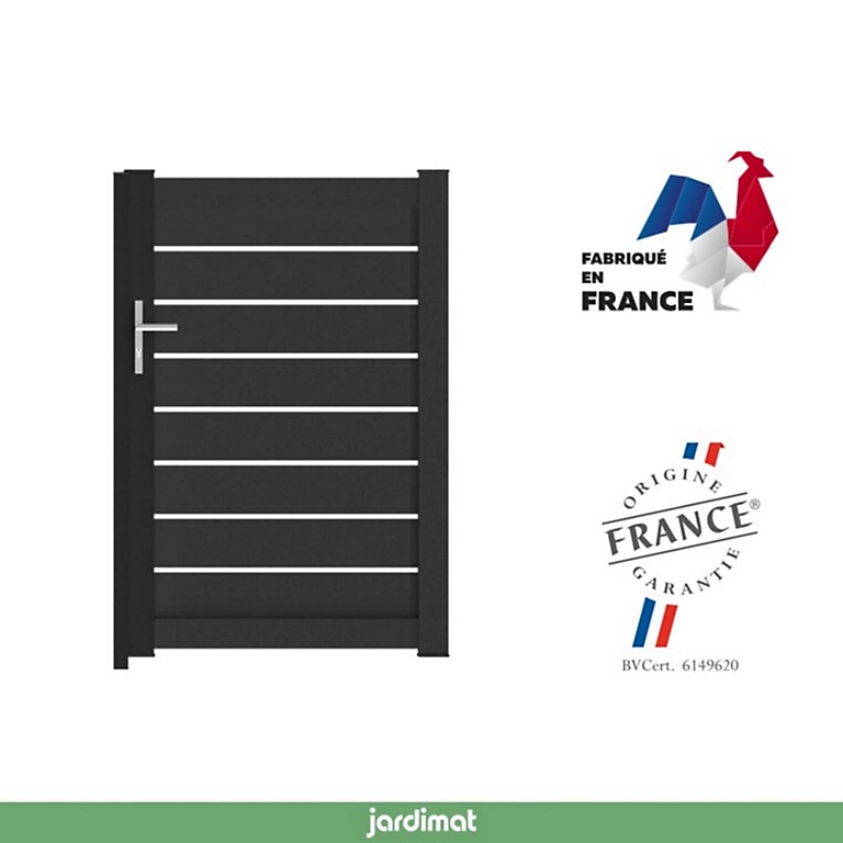 Castorama Portillon Jardimat Battant Aluminium Pyla Noir - 100 X H.154 Cm 3 Castorama Portillon Jardimat Battant Aluminium Pyla Noir - 100 X H.154 Cm