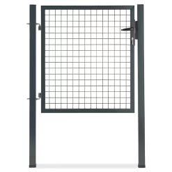 Castorama Portillon Pour Clôture Grillagée à Poteaux Carrés Blooma Gris 100 X H.100 Cm