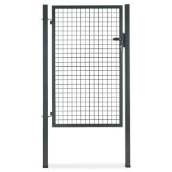 Castorama Portillon Pour Clôture Grillagée à Poteaux Carrés Blooma Gris 100 X H.150 Cm