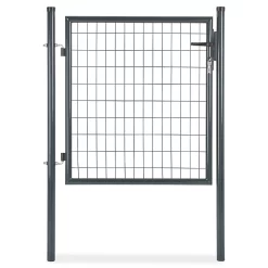 Castorama Portillon Pour Clôture Grillagée à Poteaux Ronds Gris 100 X H.100 Cm