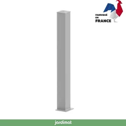 Castorama Poteau Jardimat Alu Laqué Sur Platine Blanc 10 X 10, Ep 4cm X H. 150 Cm