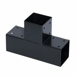 Castorama Raccord Pour Poteau Simple T Métal Blooma Lyna RAL 7021 Gris 9 X 9 Cm